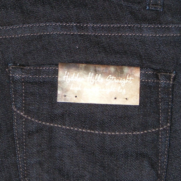 Paige Hidden Hills Straight in Black Sea Blue 24 - Picture 4 of 4